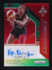 2020 Panini Prizm WNBA Signatures Green Prizm A'ja Wilson #SG-AJW Auto