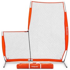 Baseball L Screen 7 ft x Pitcher Protection Net Carrying Case GoSports Softball