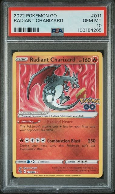 Charizard 011/078 Pokemon GO GEM MINT PSA 10