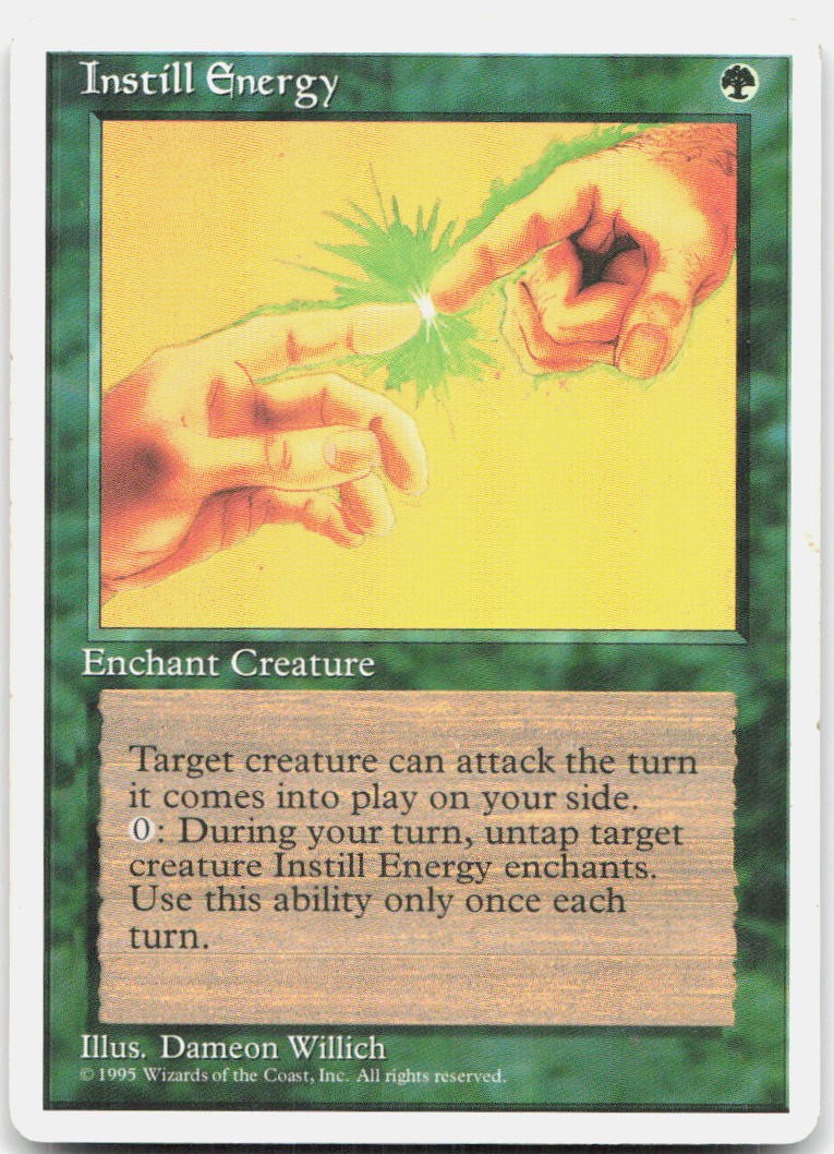 Instill Energy Moderately Played Fourth Edition Uncommon Magic: The Gathering