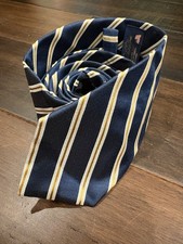 BROOKS BROTHER Silk Blue Striped Design Tie BRAND NEW Read Description