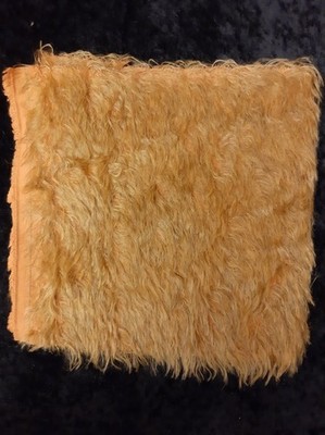 Schulte Mohair Reststück 25x46 cm (ohne Anschnitte)  Gold, ockerfarbener Rücken 
