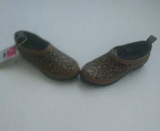 NWT  Joules Women's Pop On Rain Shoes Waterproof  Tan Leopard Size 7 US