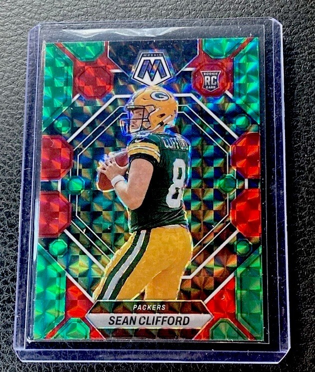 2023 Panini Mosaic Choice Sean Clifford Red and Green RC #361 Rookie