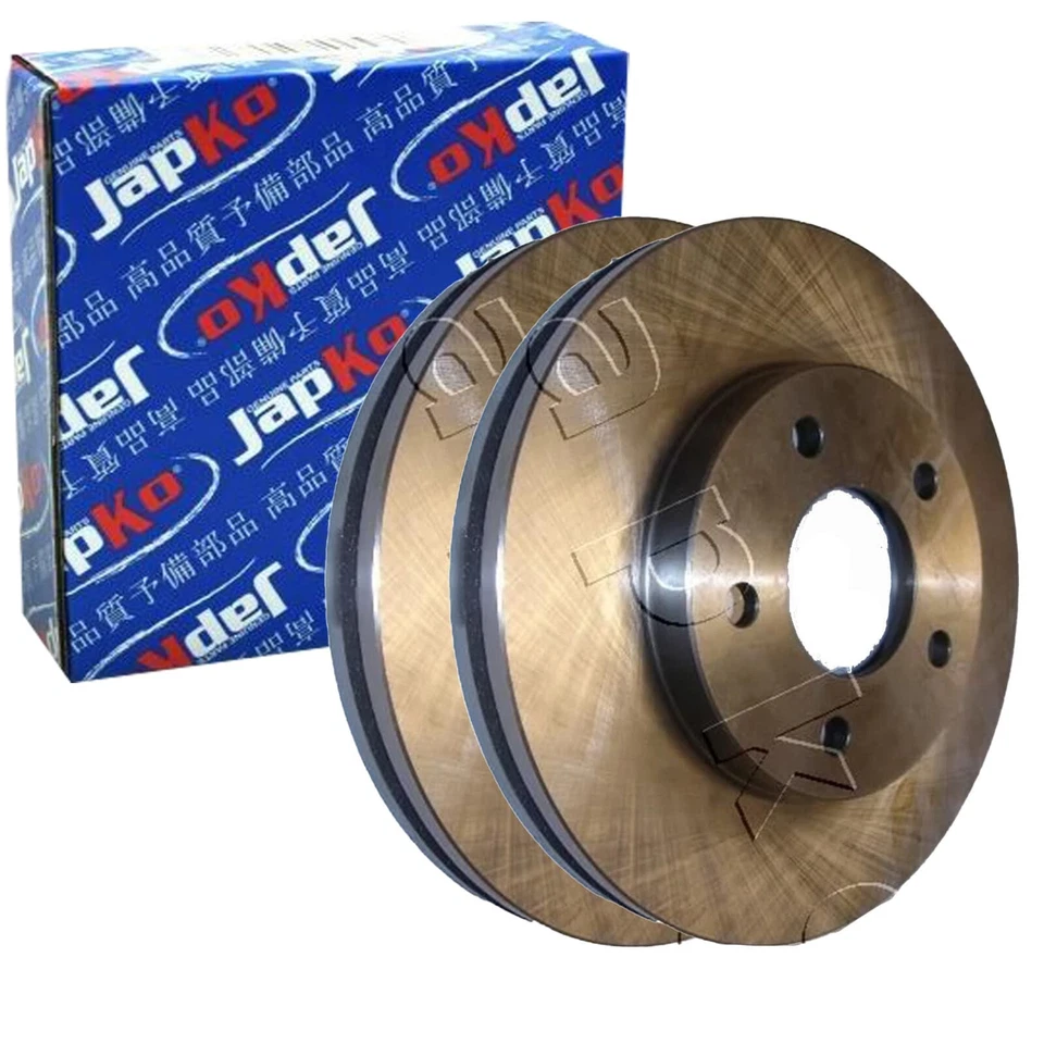 2X JAPKO Dischi Freno Anteriore 277mm Ventilato Adatto A Buick Lesabre Regal - Immagine 3 di 4