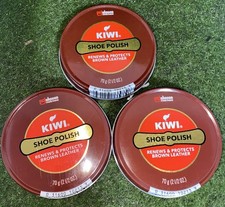 Kiwi Jumbo Brown Shoe Polish Cream 70g 2 1/2 oz Lot Of 3 Leather Boots