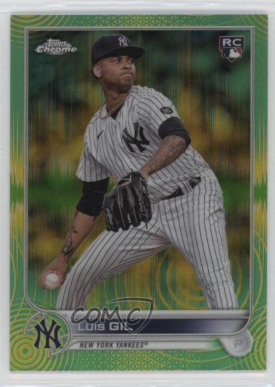 2022 Topps Chrome Sonic Green & Yellow Pulse Refractor /99 Luis Gil Rookie RC
