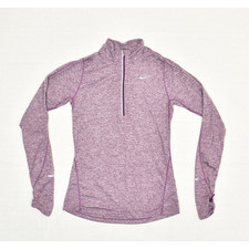 Nike Women 1/4 Zip Pullover Sweatshirt Polyester Purple Size XS Dri Fit Running