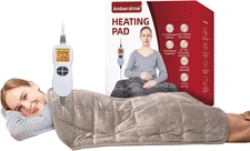 Ambershine 17''x33'' Weighted Heating Pad, 5.2lbs with 12 Temperature Settings &