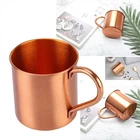 100% Solid Copper Mug | Pure Copper Drinkware Mugs |Moscow Mule Cup Barware Gift