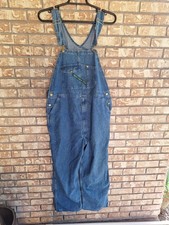 Vintage KEY Imperial Denim Overalls Made USA W42 L32