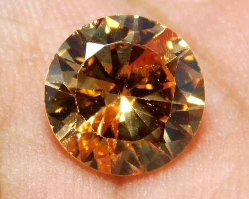 6.50 Ct Natural Round Cut Cambodian BROWN Zircon Loose Gemstone Lot.ZI-14A. - Picture 2 of 5