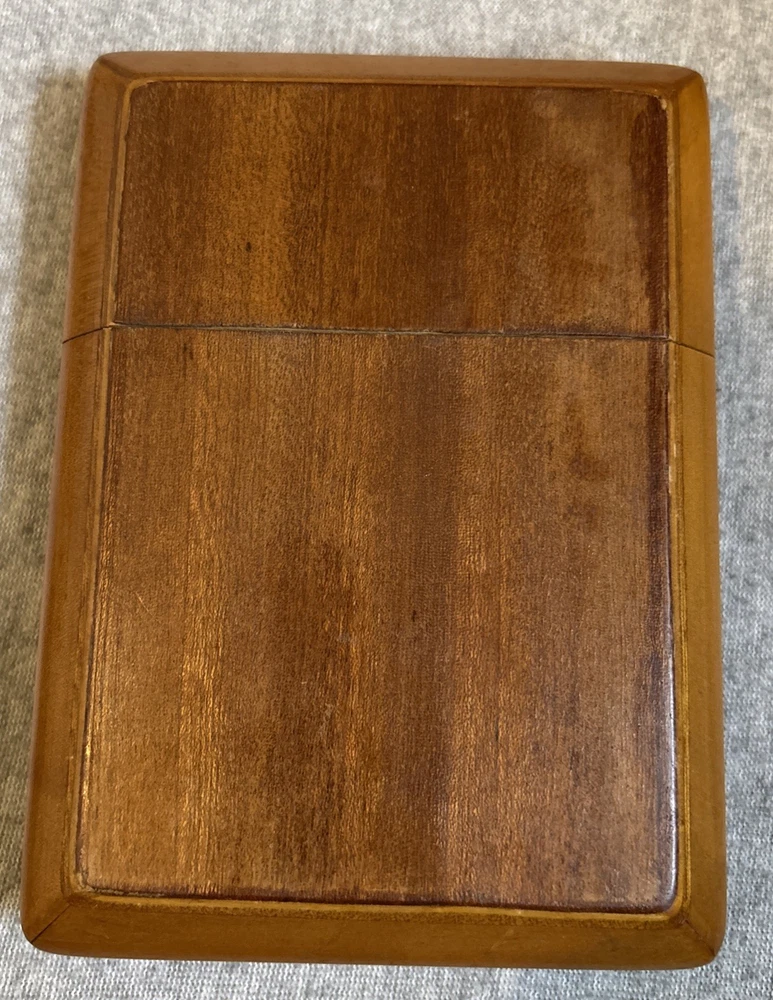 Antike D.R.G.M.  Holz-Zigarren-Box um 1930, handbemalt, Vintage