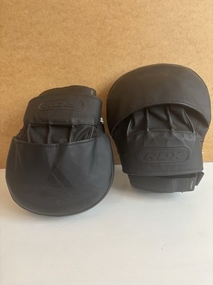 Boxen Fokus Pads gebogene Haken Jab Handschuhe für MMA Kampfsport Training schwarz