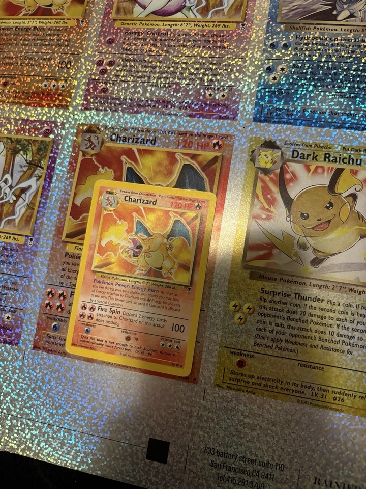 Pokémon Jumbo Legendary Collection Uncut Sheet (See Description Prior To Bidding - Image 2 of 4