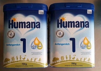 2x Humana Anfangsmilch 1 Pulver 750 Gramm NEU Unbenutzt In OVP, MHD