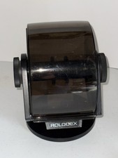 Vintage ROLODEX SW 24C Swivel File Plastic Faux Wood Large Round Rotary Office