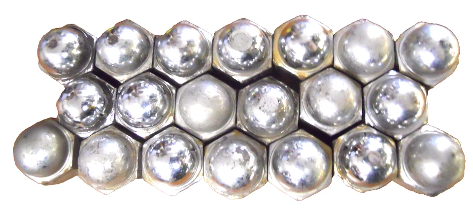 SUBARU CHROME ACORN STYLE WHEEL NUT-LUG NUT SET OF 20 12MM X 1.25 OEM 28171AJ000 - Image 4 of 4