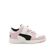 PUMA Rebound Layup Lo Lace Up Toddler Girls Pink, White Sneakers Casual Shoes 3