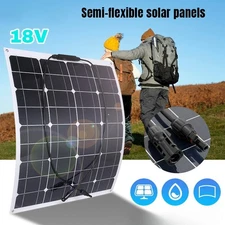 50W Watt Flexible Solar Panel 12V 23% High Efficiency Lightweight Solar Panels