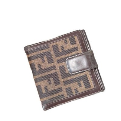 Fendi Zucca Canvas and Leather Bi-Fold Wallet