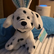 Way To Celebrate Plush Spotted Dog Stuffed Animal White Black