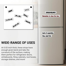  2-Pack 1 Inch X 25 Feet Magnetic Dry Erase Strips - Magnetic Labels Roll Pe...