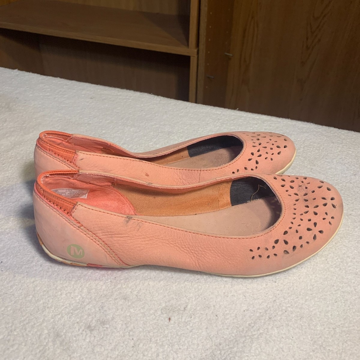 Merrell Women's Size 5.5 Mimix Haze J21896 Coral Leather Ballet