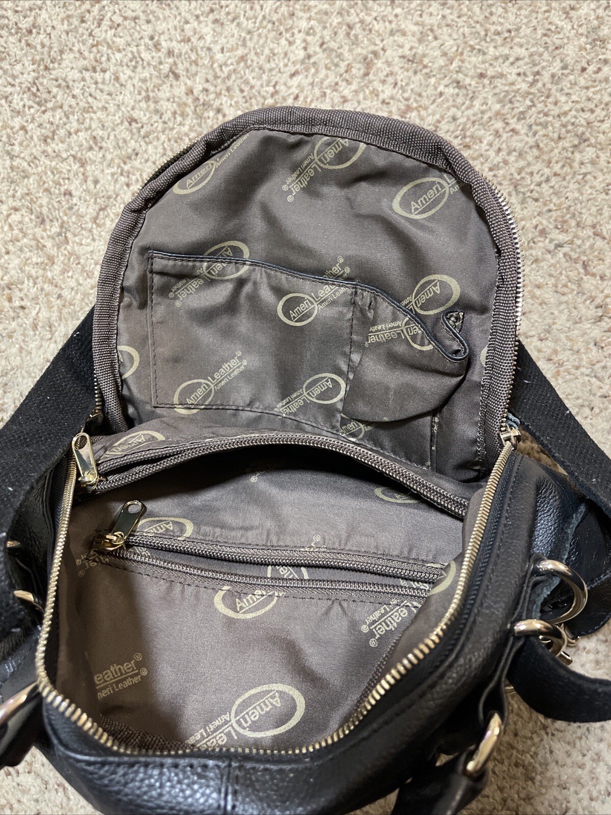 Ameri Leather Backpack Black Color - image 13