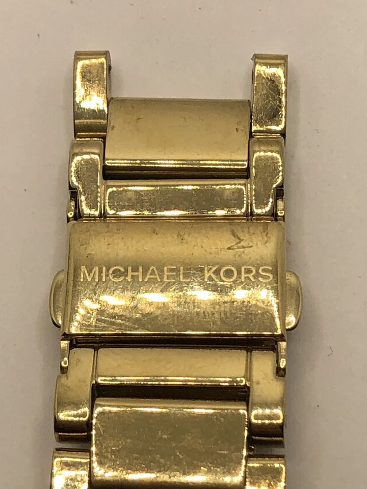 Piezas de reloj Michael Kors correa parcial eslabones cierre tono dorado 18/20 mm GY6 Foto 2 de 2