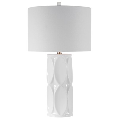 Uttermost 1 Light Sinclair White Table Lamp - 28342-1