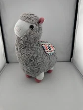 2012 Kellytoy 12"Gray Llama Alpaca Southwest Saddle Blanket Plush Stuffed Animal