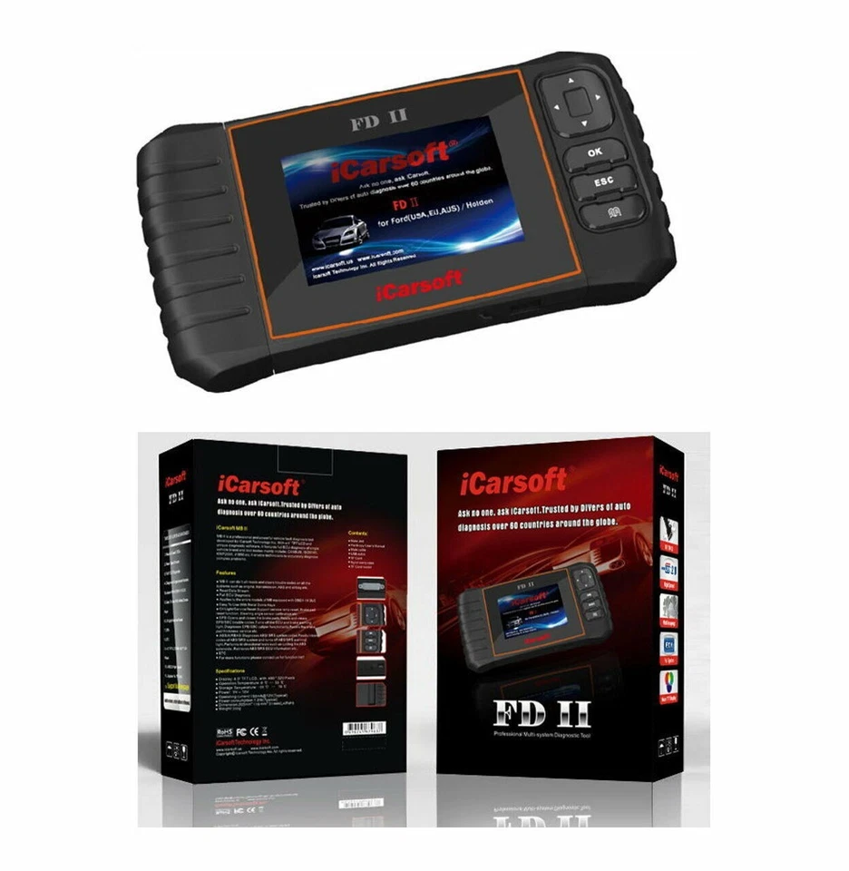 OBD Herramientas de Diagnóstico iCarsoft Fd II / Ee.uu V2.0 para Ford (Ue / USA - Imagen 3 de 4