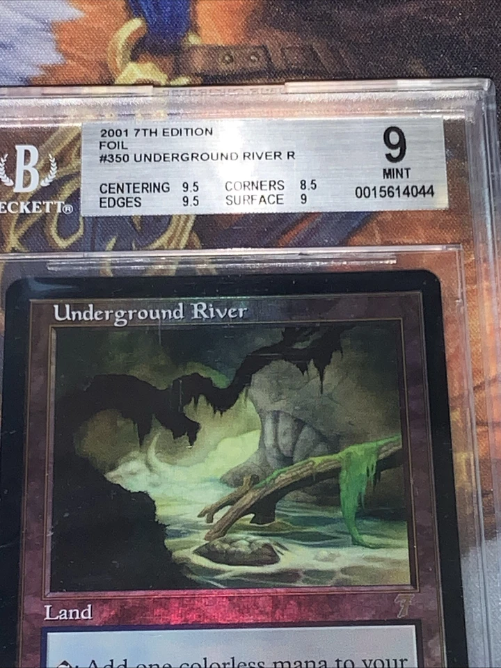 2001 MTG Underground River 350 Core Set: 7th Edition Foil Rare BGS Mint 9 - Image 2 of 4