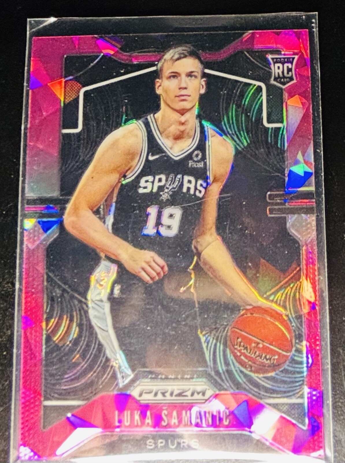 2019-20 Panini Prizm Rookie Pink Ice Prizm Luka Samanic #265 Rookie RC Spurs