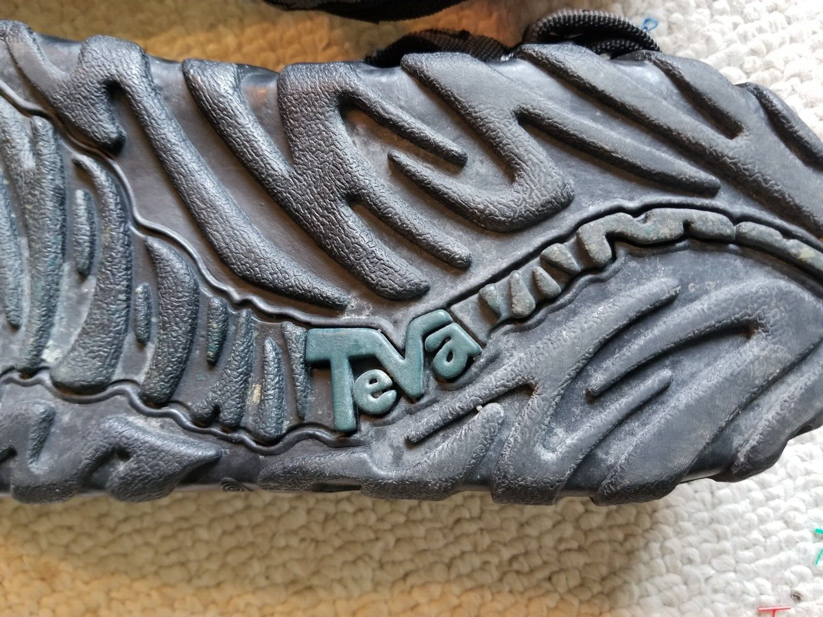 Teva Sandals Mens SZ 14 Black Gray Hurricane Adjustable Outdoor Hiking Shoes Teva Hurricane XLT3 Closed-Toe Sandal Grey Navy Men Strap  main image 3