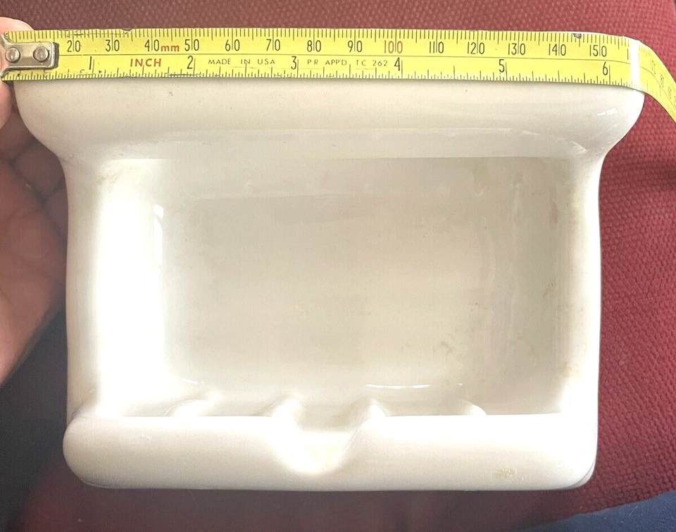 Bonito lote de 9 piezas de azulejos de baño de cerámica blanca de porcelana de colección papel higiénico toalla jabón Foto 2 de 4