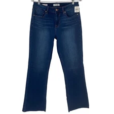 VIGOSS Marley Crop Boot Cut Denim Jeans, Medium Blue Wash Stretch, SIZE  28