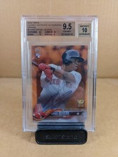 2018 Topps Clearly Authentic Auto Orange RC, Rafael Devers, 1/5, BGS 9.5