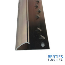 Single Edge Carpet to Vinyl or Doorway Bronze Metal Trim Threshold 2.7m (9ft)