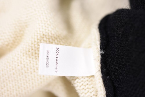 Derek Lam 10C Athleta Sweater Color Block Black Green Cream Cashmere Large - Picture 8 of 8