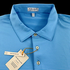 Peter Millar Crown Summer Comfort Performance Stretch Striped Polo Shirt 2XL
