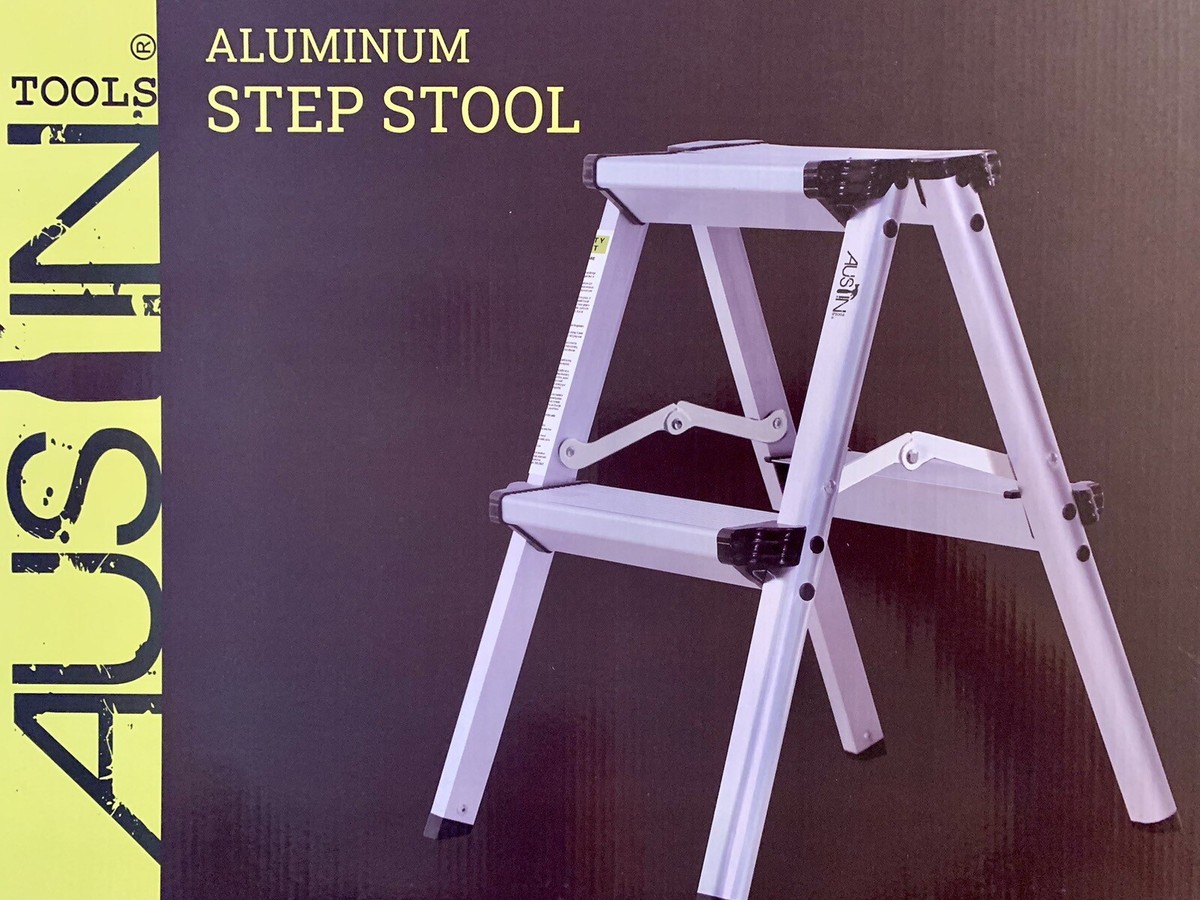 BRAND NEW In Box Austin 20” Aluminum Step Stool 2 Step Foldable