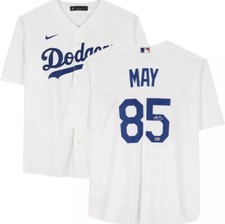2023 Fanatics Los Angeles Dodgers Dustin May Signed White Nike Replica Jersey