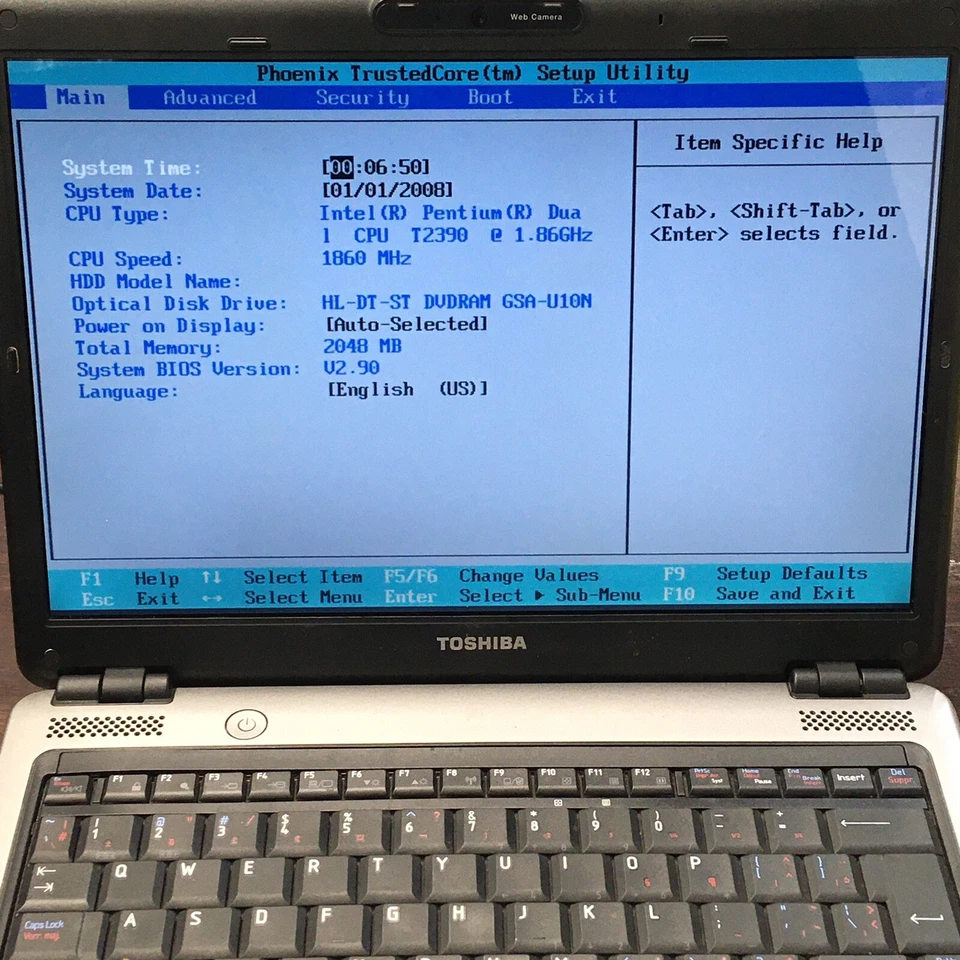 Toshiba Satellite Pro U400 13.3" Laptop Pentium Dual T2390 2GB No HDD/OS H2494 - Image 2 of 4