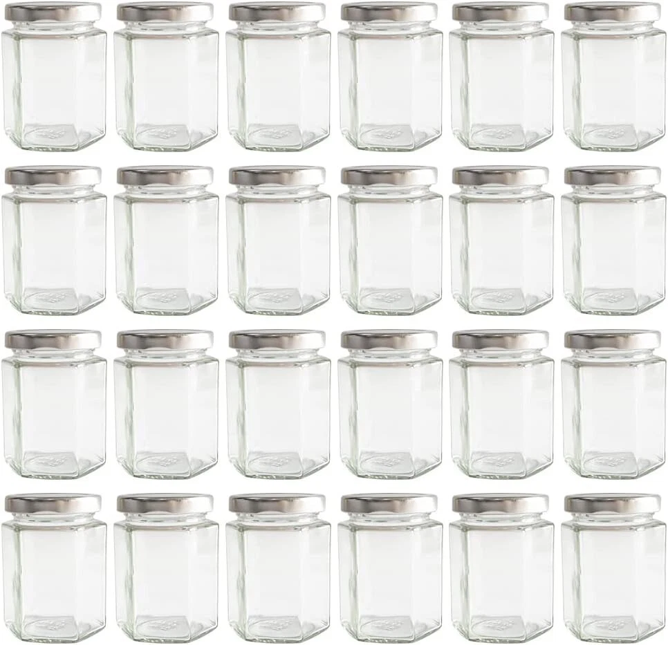 24 Pack 6oz Glass Canning Jars with Lids Regular Mouth Mason Jars for Canning