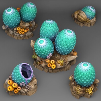 Leviathan eggs Legion Terrain Scenery Tabletop Miniatures 28mm