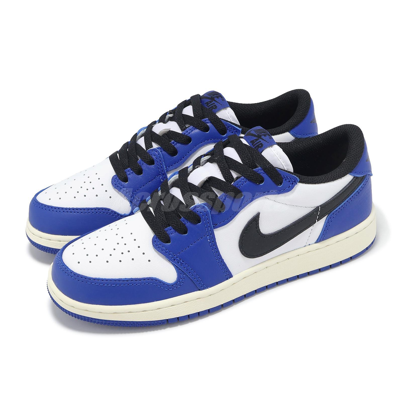 Nike Air Jordan 1 Low OG GS AJ1 Game Royal Kids Молодежные женские повседневные CZ0858-140