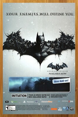 2013 Batman Arkham Origins Xbox 360 PS3 Wii U Print Ad/Poster Video Game Pop Art