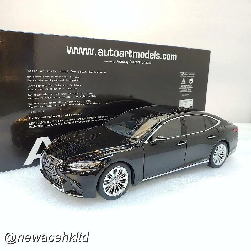 LEXUS LS 500h (BLACK/BLACK INTERIOR) AUTOart 1/18 #78868